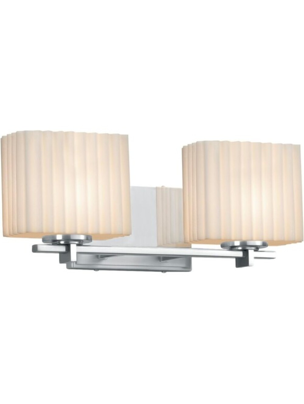 PNA-8442-55-PLET-CROM Porcelina Era 2-Light Polished Chrome Vanity Light Justice